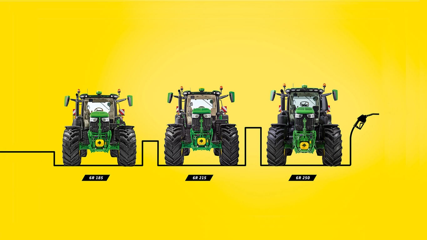 Serie 6R Traktoren groß gelb